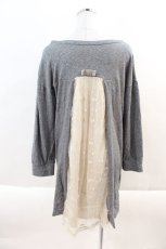 画像2: 【SALE】Franche Lippee / ドットリボン刺繍チュール切り替えカットワンピース  グレーＸアイボリー I-24-09-28-060-LO-OP-HD-ZT399 (2)