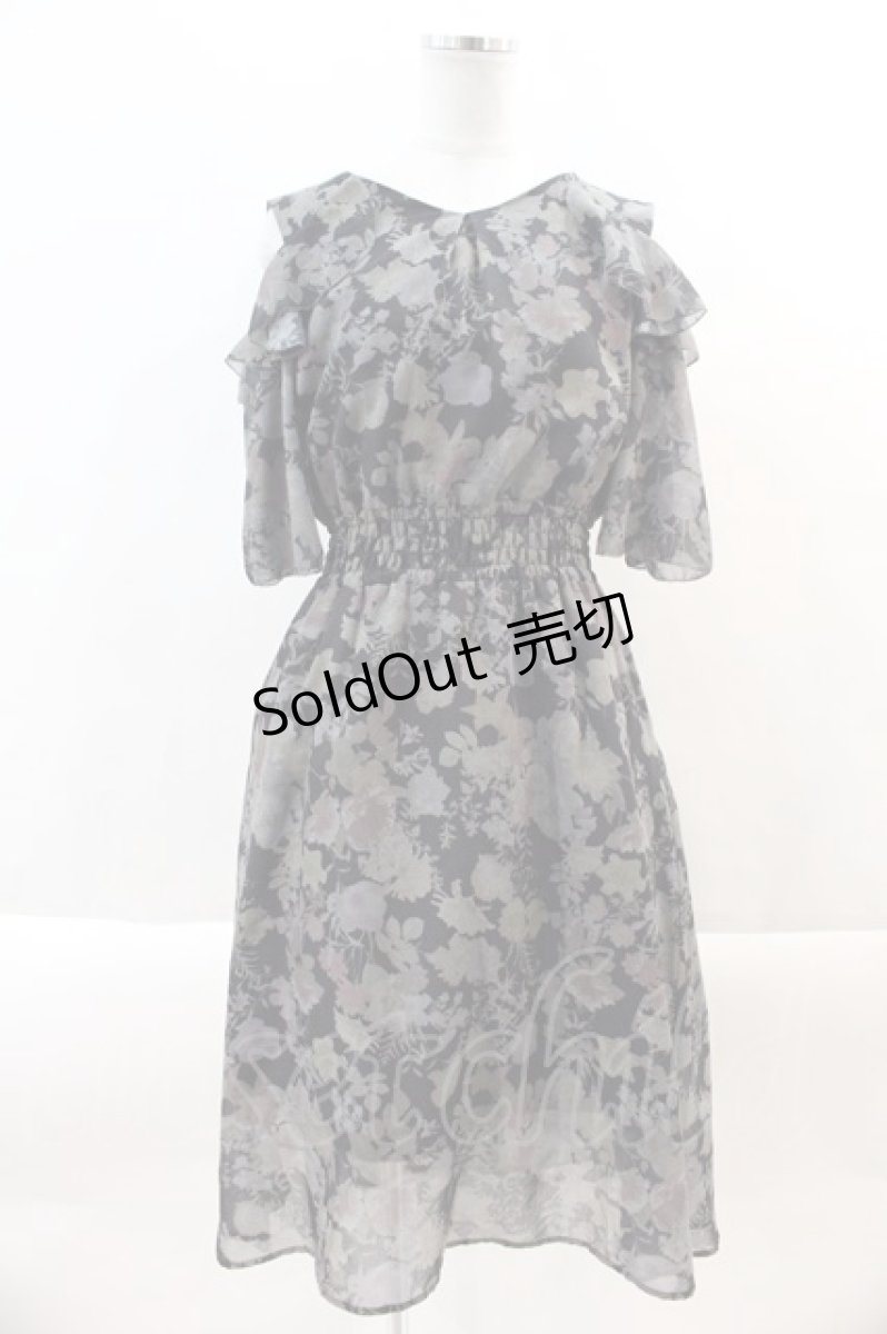 画像1: 【SALE】axes femme / 肩あきボタニカルフラワーワンピース M 黒 I-24-09-28-039-AX-OP-HD-ZT463 (1)