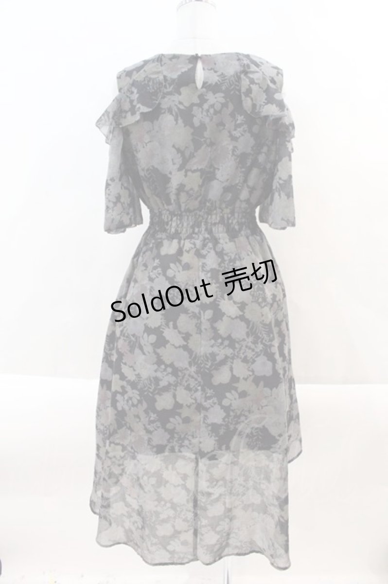 画像2: 【SALE】axes femme / 肩あきボタニカルフラワーワンピース M 黒 I-24-09-28-039-AX-OP-HD-ZT463 (2)