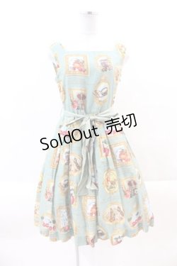 画像1: Jane Marple / Anniversaryフレームのスクエアドレス M グリーン I-24-10-01-053-JM-OP-OW-ZI