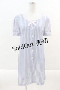 MILK / ストライプワンピース  青 I-24-10-01-071-ML-OP-HD-OS