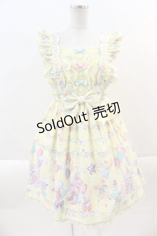 画像1: Angelic Pretty / Happy Garlandジャンパースカート  イエロー I-24-10-01-094-AP-OP-HD-ZI (1)
