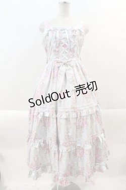 画像1: metamorphose / シャーロットロングティアードジャンパースカート 1 サックス I-24-10-01-095-ME-OP-HD-ZI