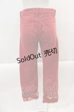 画像2: PINK HOUSE / 裾チェックくまさんハート柄デニムパンツ S 赤 I-24-10-01-110-LO-JA-HD-ZI