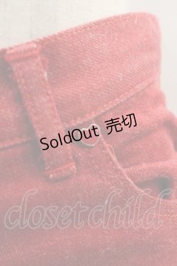 画像3: PINK HOUSE / 裾チェックくまさんハート柄デニムパンツ S 赤 I-24-10-01-110-LO-JA-HD-ZI