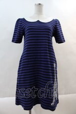 画像1: 【SALE】MILK / ボンジュールワンピース  ネイビーｘブルーｘオフ衿 I-24-10-05-075-ML-OP-HD-ZT082 (1)