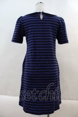 画像2: 【SALE】MILK / ボンジュールワンピース  ネイビーｘブルーｘオフ衿 I-24-10-05-075-ML-OP-HD-ZT082 (2)