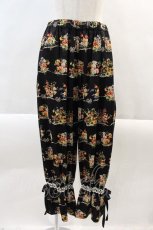 画像1: Jane Marple /  Jubilee flowers drawstringパンツ  黒 I-24-10-05-102-JM-PA-HD-ZT663 (1)