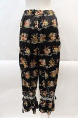 画像2: Jane Marple /  Jubilee flowers drawstringパンツ  黒 I-24-10-05-102-JM-PA-HD-ZT663 (2)