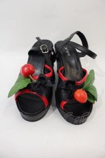 画像2: 【SALE】MILK / チェリーリボンサンダル M 黒 I-24-10-05-117-ML-SH-HD-ZTK014 (2)