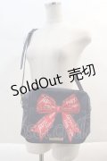 【SALE】Jane Marple / RIBBONスクエアショルダーバッグ  紺Ｘ赤 I-24-10-07-088-JM-BG-HD-ZT087