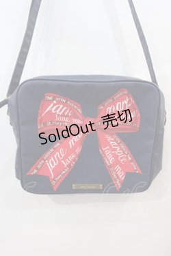 画像2: 【SALE】Jane Marple / RIBBONスクエアショルダーバッグ  紺Ｘ赤 I-24-10-07-088-JM-BG-HD-ZT087