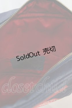 画像4: 【SALE】Jane Marple / RIBBONスクエアショルダーバッグ  紺Ｘ赤 I-24-10-07-088-JM-BG-HD-ZT087