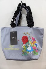 画像1: 【SALE】Maison de FLEUR / BAG Alice/フリルハンドルトートバッグ  ブルー I-24-10-07-095-LO-BG-HD-ZTK012 (1)