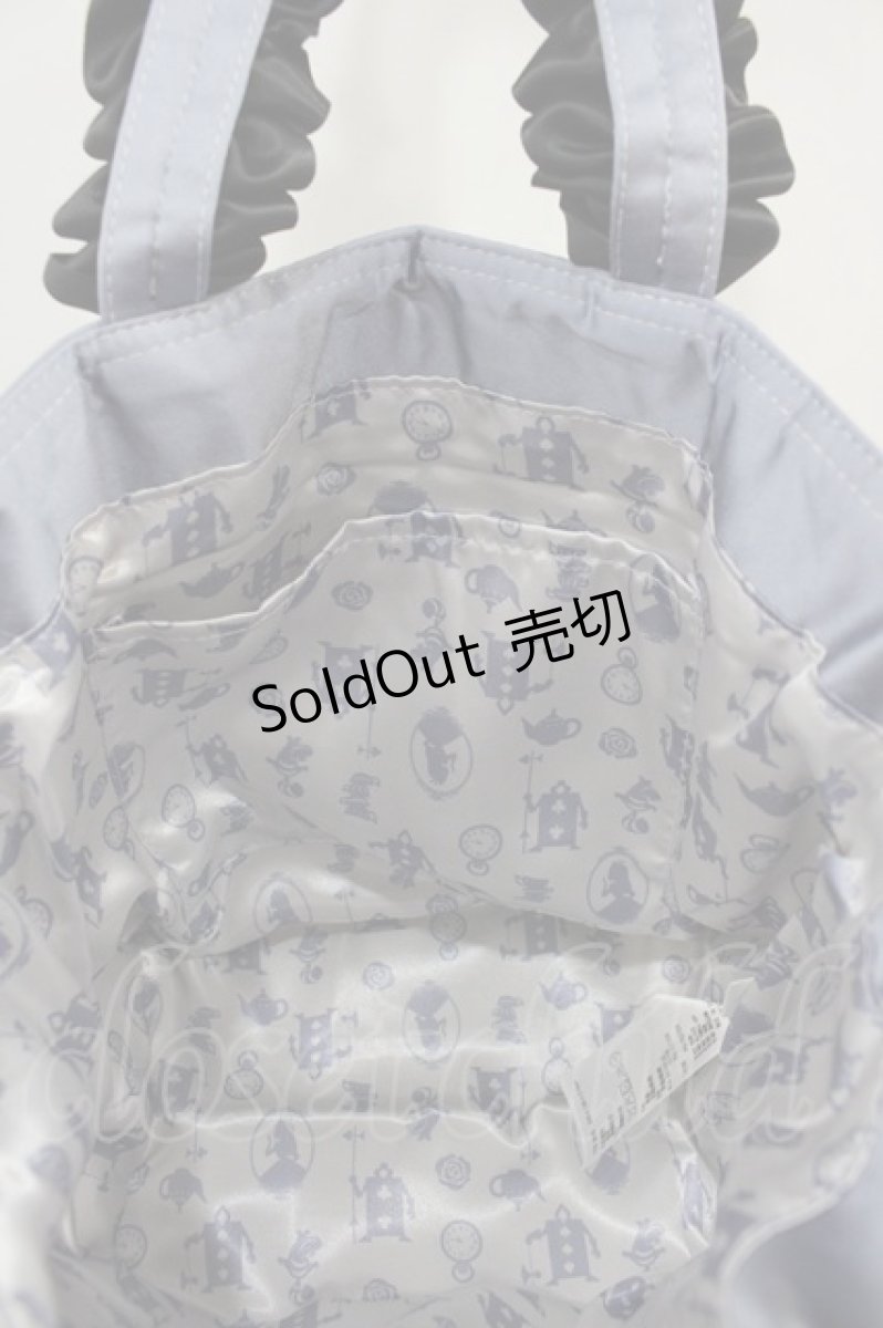 画像3: 【SALE】Maison de FLEUR / BAG Alice/フリルハンドルトートバッグ  ブルー I-24-10-07-095-LO-BG-HD-ZTK012 (3)
