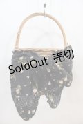 PINK HOUSE / little sunny bite×PINK HOUSE lsb floral ribbon basket bag  黒 I-24-10-07-100-LO-BG-HD-ZI