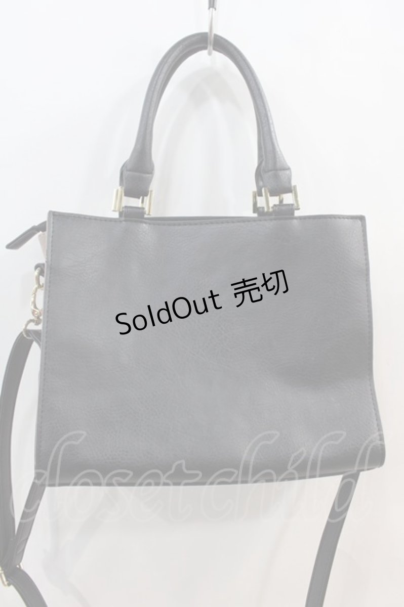画像3: 【SALE】axes femme / スカラップデザインバッグ  黒Ｘブラウン I-24-10-12-097-AX-BG-HD-ZTK010 (3)