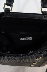 画像4: 【SALE】axes femme / スカラップデザインバッグ  黒Ｘブラウン I-24-10-12-097-AX-BG-HD-ZTK010 (4)