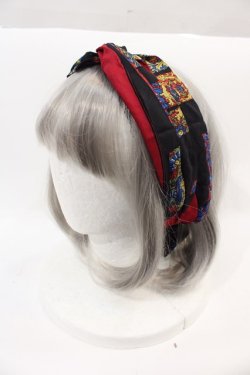 画像1: Jane Marple Dans Le Saｌon / HAT Arabesque Scarfターバン  黒 I-24-10-12-105-JM-AC-HD-ZT-K015