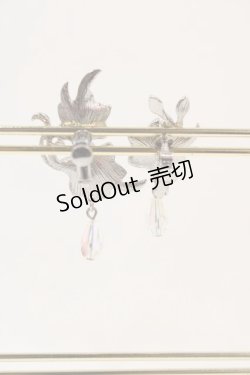 画像2: axes femme / スイセンモチーフイヤリング  白Ｘシルバー I-24-10-12-108-AX-AC--ZI