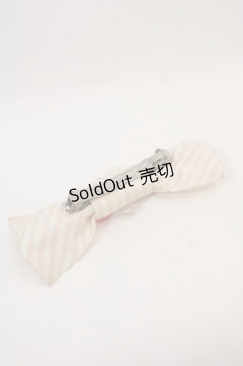 画像2: 【SALE】MILK / HAT ビジューリボンバレッタ  ピンクＸシルバー I-24-10-12-118-ML-AC-HD-ZT437-F005 (2)