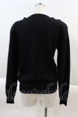 画像2: 【SALE】PINK HOUSE / カメリアモチーフニットカーディガン  黒 I-24-10-18-015-LO-TO-HD-ZT367 (2)