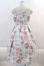 画像2: Shirley Temple / フルーツラベルプリントジャンパースカート Ladies サックス I-24-10-18-044-ET-OP-HD-ZT413 (2)