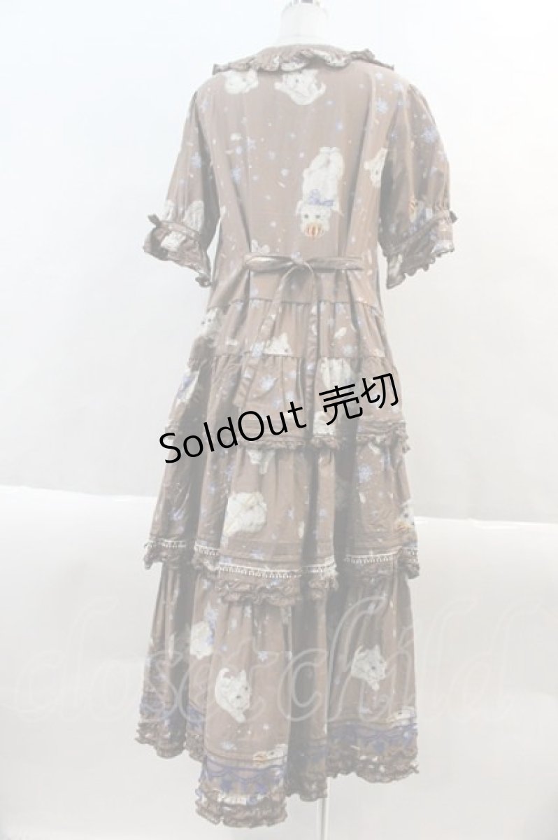 画像2: PINK HOUSE / スノーフェアリーテールプリントワンピース  ブラウン I-24-10-24-087-LO-OP-HD-ZI (2)