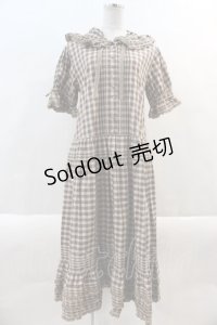 PINK HOUSE / フード付きタータンチェックワンピース  ブラウンチェック I-24-10-24-088-LO-OP-HD-ZT389