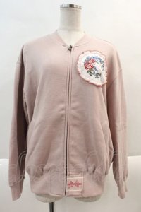 PINK HOUSE / バラワッペン付き裏毛ブルゾン  ピンク I-24-10-24-035-LO-TO-HD-OS