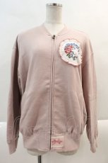 画像1: PINK HOUSE / バラワッペン付き裏毛ブルゾン  ピンク I-24-10-24-035-LO-TO-HD-ZT37 (1)
