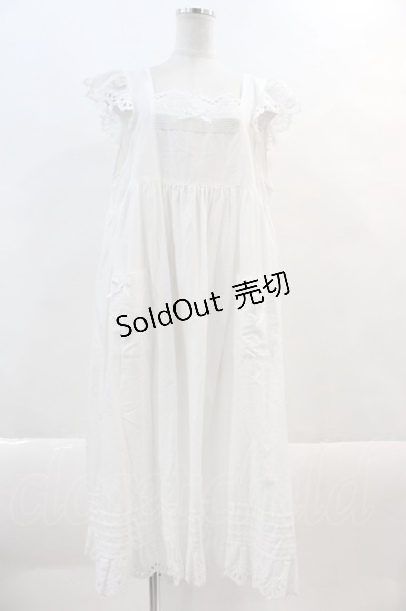 画像1: PINK HOUSE / サイドポケットレースタブリエ  白 I-24-10-29-055-LO-OP-HD-ZI (1)