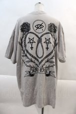 画像2: 【SALE】KRY CLOTHING / NAWA BIG TEE  グレーＸ黒 I-24-10-29-038-EL-TO-HD-ZT314 (2)