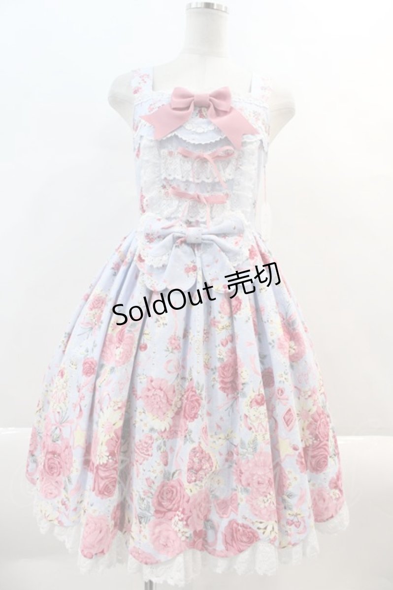 画像1: BABY,THE STARS SHINE BRIGHT / スローモーションブーケ〜あの日の私の想い〜柄ジャンパースカートI  サックス I-24-11-01-047-BA-OP-HD-ZI (1)