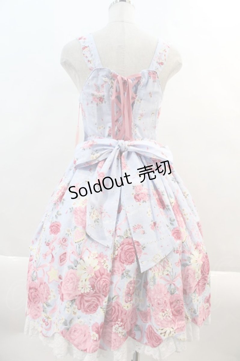 画像2: BABY,THE STARS SHINE BRIGHT / スローモーションブーケ〜あの日の私の想い〜柄ジャンパースカートI  サックス I-24-11-01-047-BA-OP-HD-ZI (2)