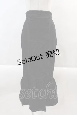 画像1: EATME / BACKリボンマーメイドスカート S ブラック I-24-11-01-082-LO-SK-HD-ZI