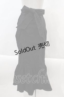 画像2: EATME / BACKリボンマーメイドスカート S ブラック I-24-11-01-082-LO-SK-HD-ZI