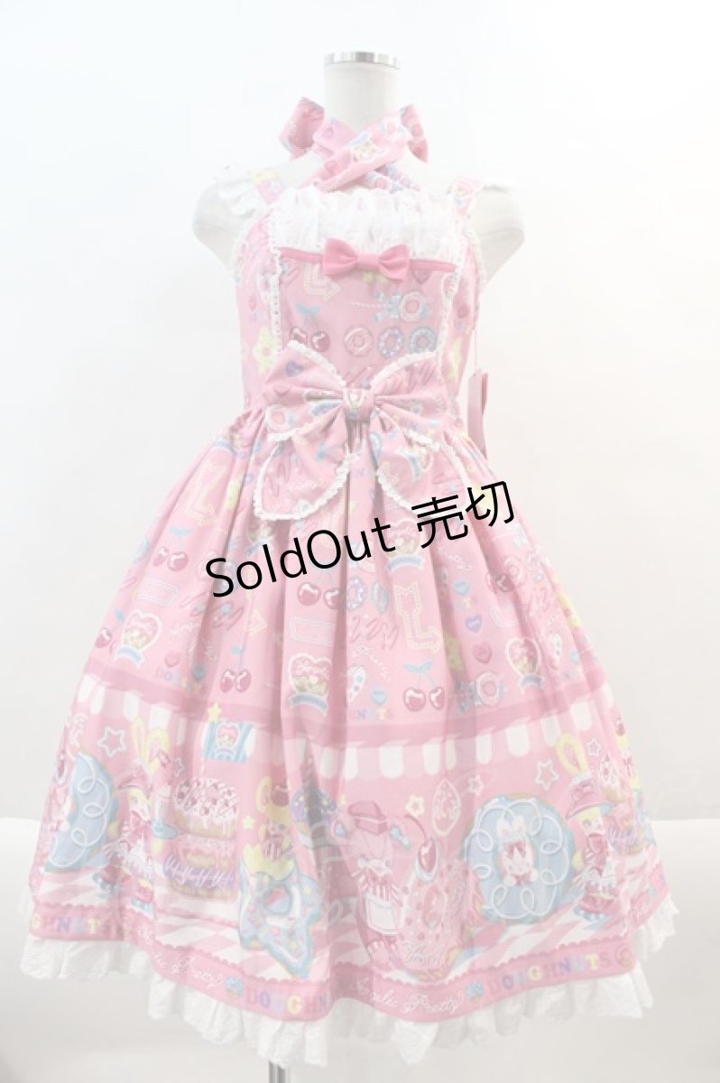 画像1: Angelic Pretty / Toy's Donut Dinerジャンパースカート  ピンク I-24-11-01-043-AP-OP-HD-ZI (1)