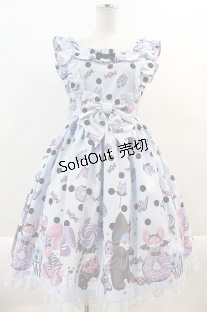 画像1: Angelic Pretty / Happy Treat Partyジャンパースカート  サックス I-24-11-01-044-AP-OP-HD-ZS (1)