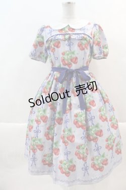 画像1: Emily Temple cute / Strawberry Ribbon treeワンピース  ブルー I-24-11-06-047-ET-OP-HD-ZI