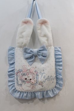 画像1: To Alice / Pastel Baby Rabbitバッグ  サックスＸ白 I-24-11-12-102-LO-ZA-HD-ZT087
