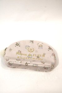 Maison de FLEUR / リラックマラウンドポーチ  ピンク I-24-11-14-121-LO-ZA-HD-ZT-K015