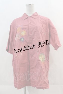 画像1: Karl Helmut / 花火刺繍半袖シャツ  ピンク I-24-11-18-056-EL-BL-HD-ZI