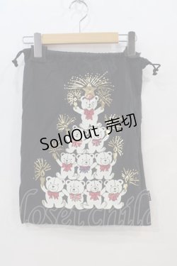 画像3: Karl Helmut / くまさんタワーTシャツ・ソックス・ポーチセット L 黒 I-24-11-18-064-EL-TO-HD-ZI