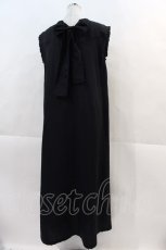 画像2: 【SALE】INGEBORG / バックリボンピコフリルデザインロングワンピース 4(11号) 黒 I-24-11-18-080-LO-OP-HD-ZT255 (2)