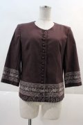 INGEBORG / 裾レース刺繍ジャケット M ボルドーＸ白 I-24-11-18-028-LO-JA-HD-ZT031