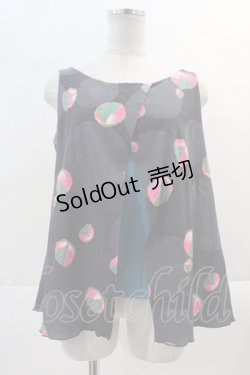 画像1: 【SALE】T.KUNITOMO HIME / 桜餅プリントトップス  グリーン I-24-11-19-079-EL-TO-HD-ZT336