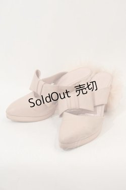 画像1: MILK / ファーリボンパンプス M ピンク I-24-11-22-125-ML-SH-HD-ZT346