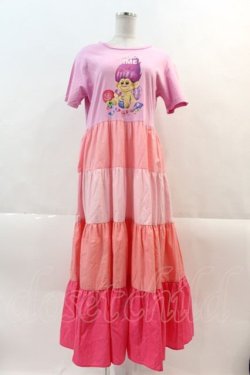 画像1: LAND by MILKBOY / TROLLS MUNCH TIME LONG TEE DRESS  ピンク I-24-11-22-027-MB-OP-HD-ZT329