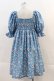 画像2: Candy Stripper / TINY DAISY PUFF SLEEVE DRESS  青 I-24-11-24-081-PU-OP-HD-ZT329 (2)